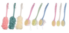 2 Packs Long Handle Body Brush Shower Mesh Sponge Back Scrubber Skin Exfoliate