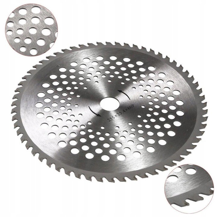 Zahnmesser für Motorsense Messer 255mm x 25,4mm x 40T Freischneider Rasentrimmer