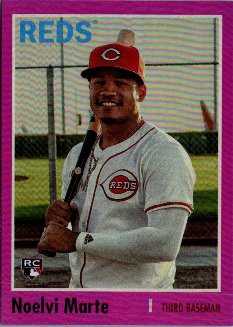 2024 Topps Archives Pink Foilboard #158 Noelvi Marte RC Cincinnati Reds
