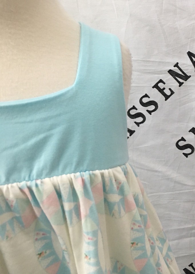 Girls Omi Jo Well Dressed Wolf Blue Quilt AH Aunt Heart Tunic Size 5