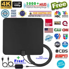 990 Miles Range Digital TV Antenna 1080P Amplified HDTV Booster HD 4K USA STOCK