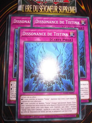 YU-GI-OH! PLAYSET (LOT OF 3) DISSONANCE DE TISTINA AGOV-FR092 ED 1 FRENCH