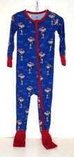 Birdie Bean 3T Bamboo Pajamas Zippy Sleeper Blue Red Pirate Sharks Flip feet