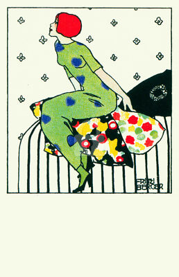 Wiener Werkstatte Postcard 787 Fritzi Berger, Fashion 1912 COPY | eBay