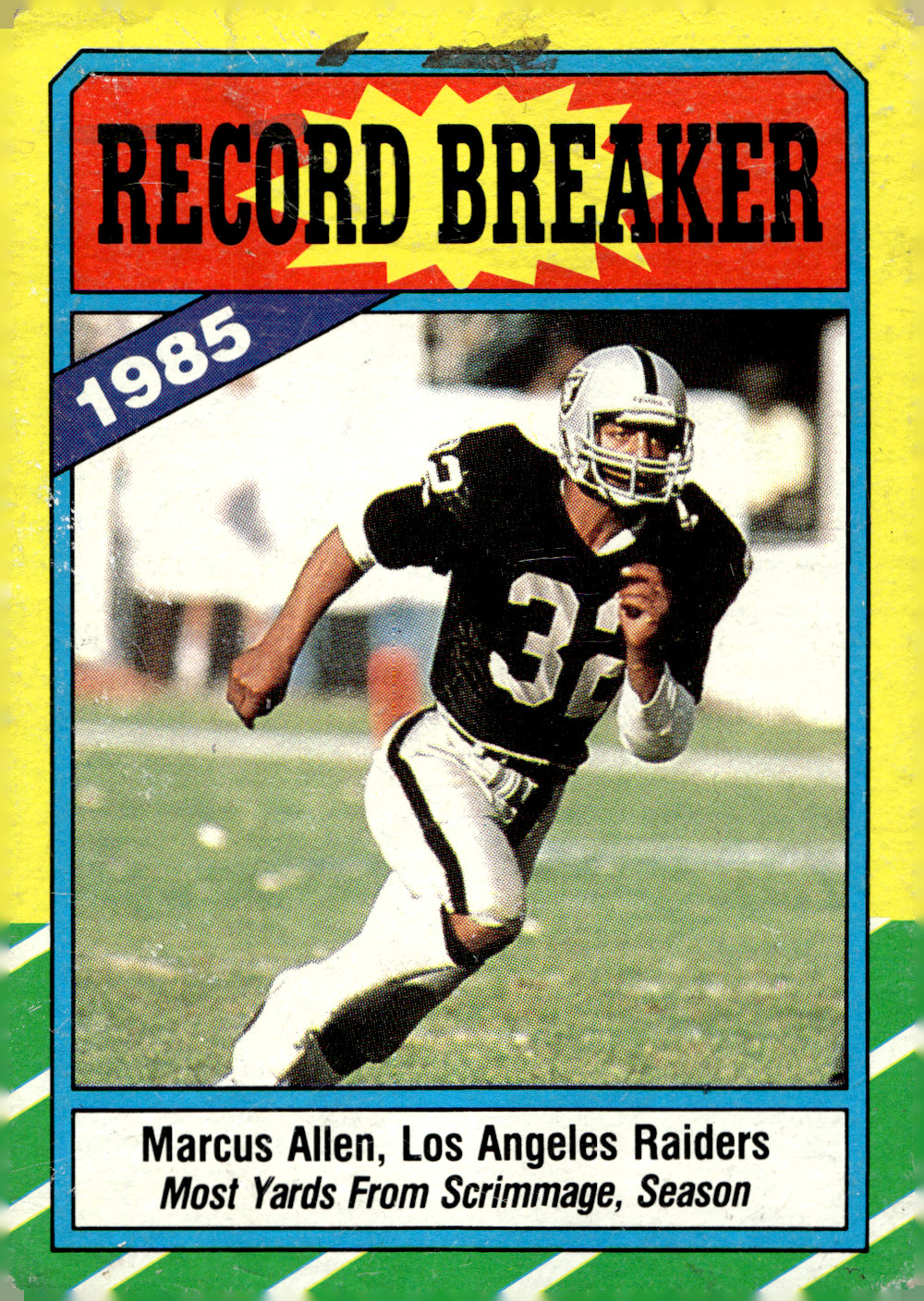 1986 Topps - Marcus Allen Record Breaker #1 Raiders