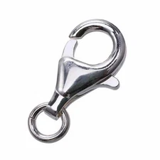 925 Sterling Silver Teardrop Shape Claw Clasp Size 8x13mm Sold Per Piece