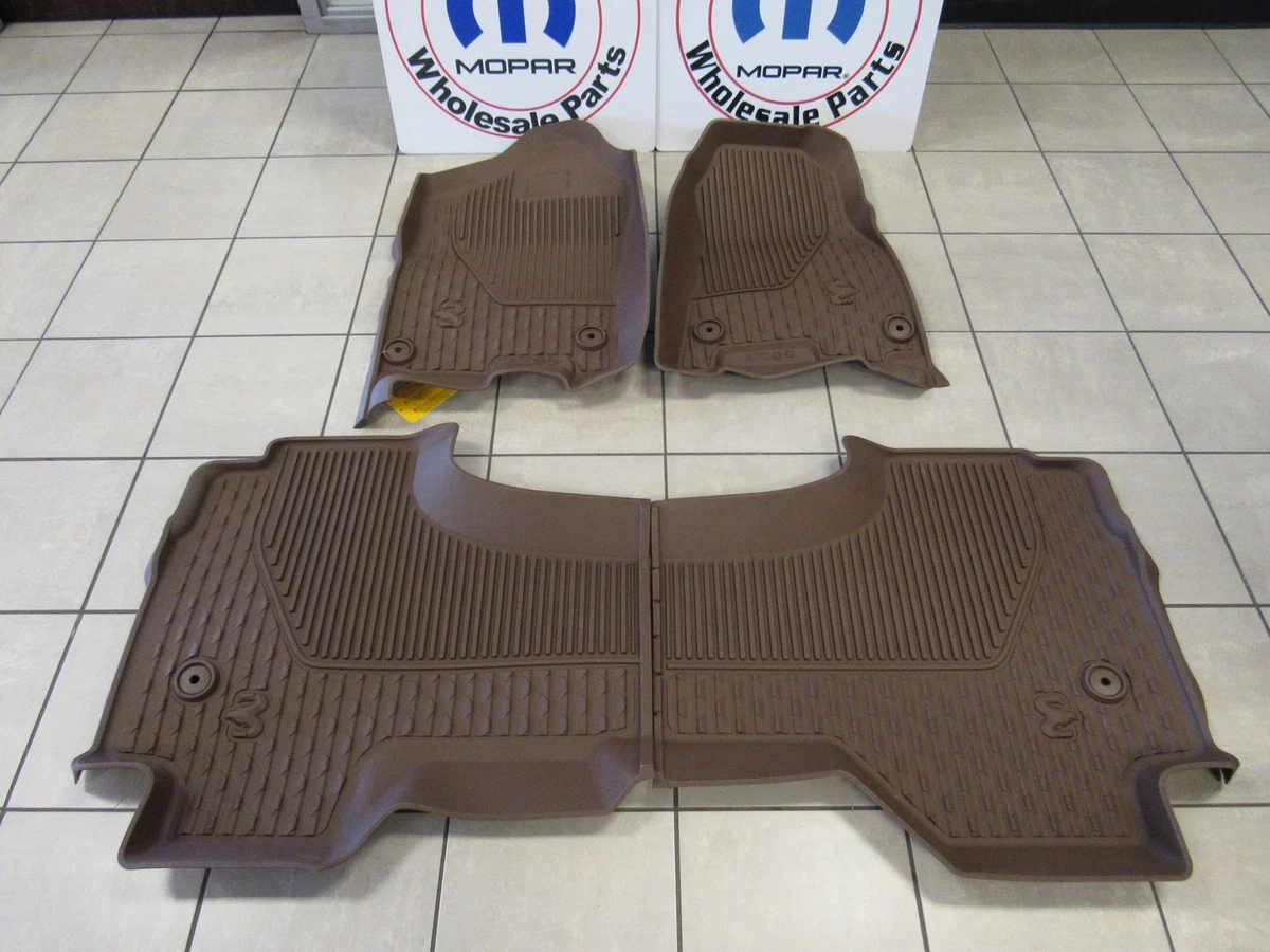 DODGE RAM 1500 DT All Weather Slush Mat BROWN Quad Cab Rubber Mats
