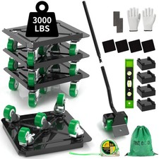 Heavy Duty Furniture Dolly 360 Rotate 5 Wheels 3000 Lbs Capacity 5.3x5.3 in