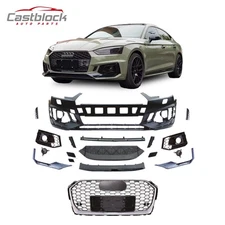 FOR 17 18 19 Audi A5 UPGRADE TO RS5 FRONT BUMPER GRILLE BODY KIT