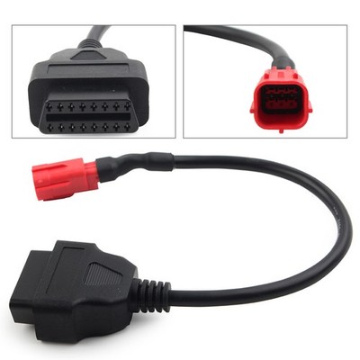 For Honda 6 Pin to 16 Pin OBD2 Cable Connectors Motorcycles Diagnostic Adapter