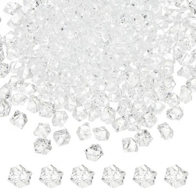 M METERXITY 2500er Pack Fake Ice Rocks, 6x9mm Crushed 6x9mm, transparent 