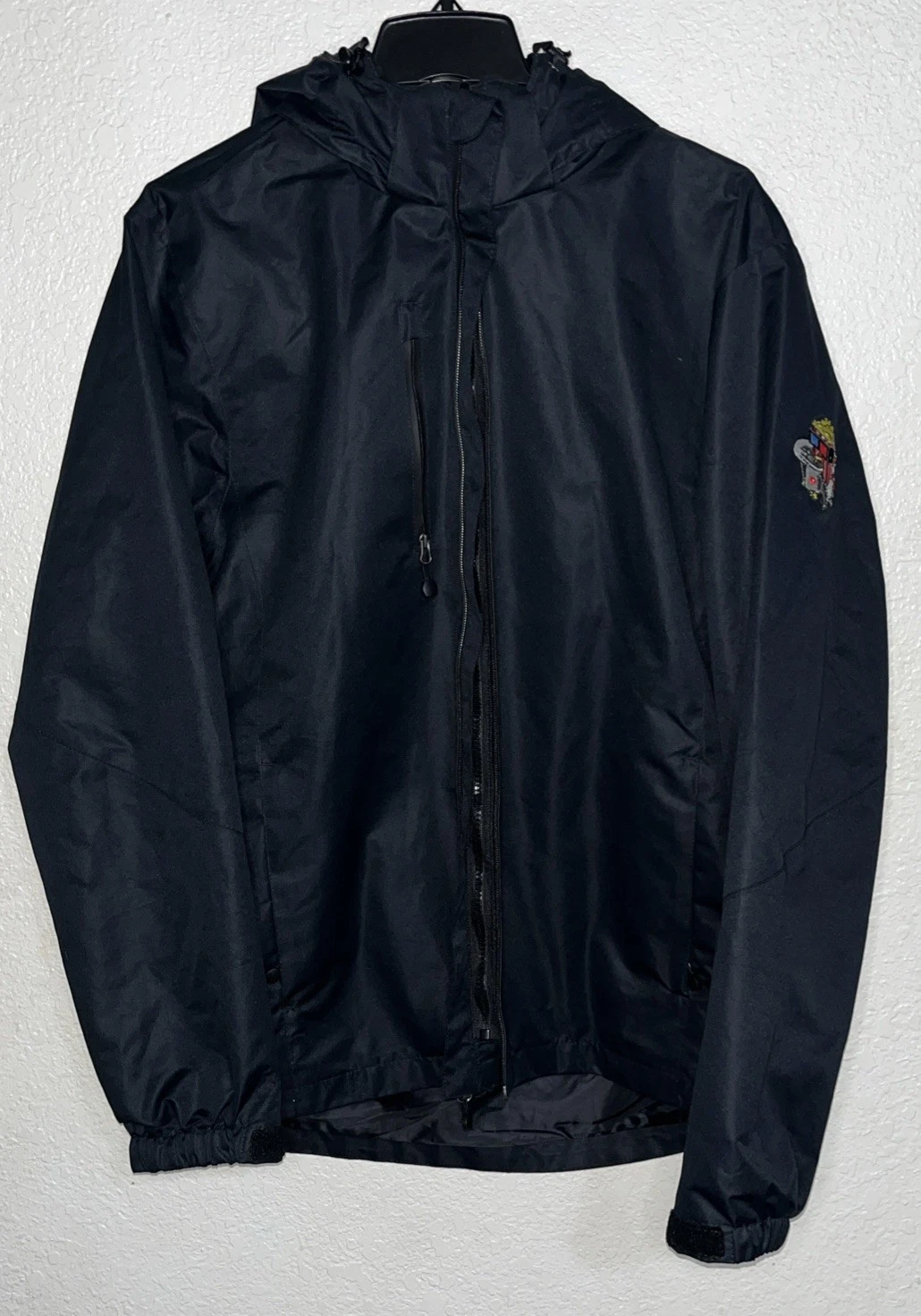 Port Authority Hooded Jacket Men Sz Med Navy Blue