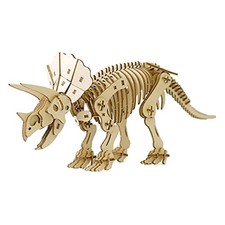 Triceratops - 3D Wooden Puzzle DIY Craft Kit for Kids and Adults - Educational T
