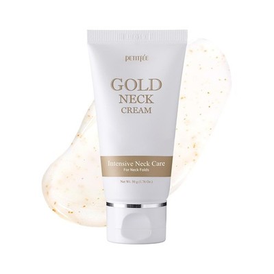 Petitfee Gold Neck Cream 1.76 oz. (50g) - Intensive Neck Care with 24k Gold, ...