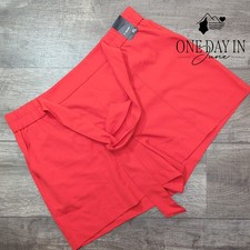 New York Company 7th Avenue Shorts Red 4" Stretch Tie Waist NWT Size XL