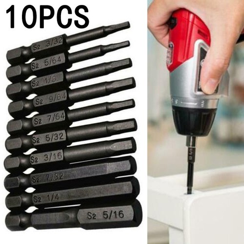 Screwdrivers Hex Magnetic Heads Wrench Drill Bits 1 4 Shank Steel Tool - Picture 2 of 12