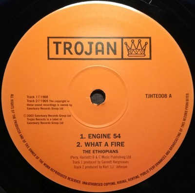 英10” Ethiopians Engine 54 TJHTE008 TROJAN RECORDS /00200 English 10 Ethiopians Engine 54 Tjhte008 Trojan Records