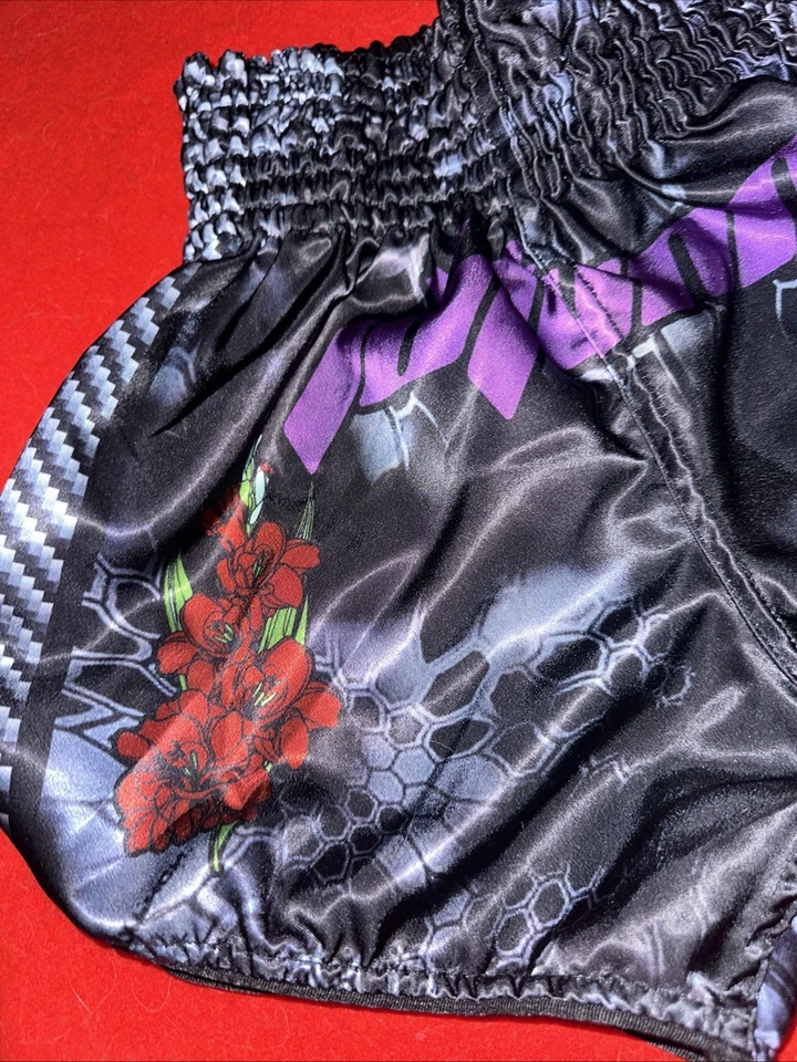 Muay Thai Boxing Shorts MMA Fighting Sports Satin Kids Size Small - Image 3 of 4