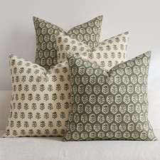 Set of 4 18x18 Floral Pillow Covers, Farmhouse Neutral Print Decorative Throw...