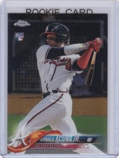 RONALD ACUNA JR. ROOKIE CARD Atlanta Braves Baseball 2018 TOPPS CHROME #193 RC!. rookie card picture