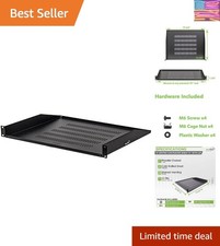 Cantilever Server Shelf Vented Shelves Rack Mount 19 Inch 1U Black 14 Inches ...