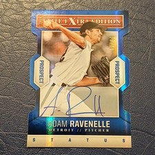 Adam Ravenelle 2014 Elite Extra Status Blue Die-Cut Auto Rookie RC /50 TIGERS 