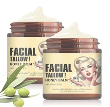 Whipped Beef Tallow and Honey Balm, Grass Fed Grass Finished Face Cream