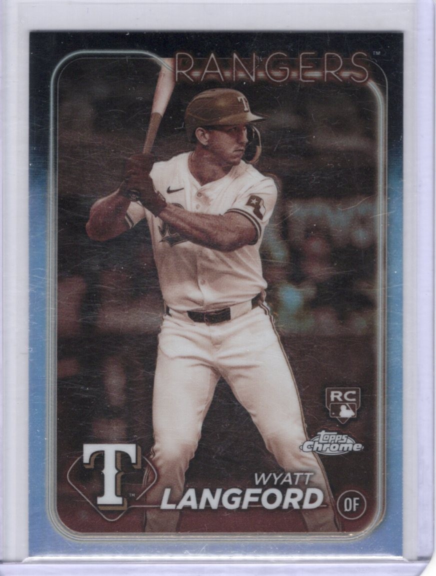 2024 Topps Chrome Wyatt Langford Sepia Refractor (RC) #122 RANGERS