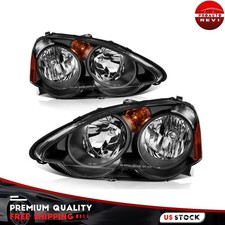 For 2002-2004 Acura Rsx Headlight Assembly 2.0l Pair Blackclear For 2002-2004 Acura Rsx Headlight Assembly 2.0l Pair Blackclear
