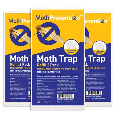 Clothes Moth Trap Replacement Strips 6 Strips in Total - Refills for Moth Tra...