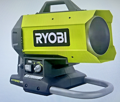 #ad Ryobi PCL801B ONE Cordless Hybrid Forced Air Propane Heater Tool Only NEW $149.97