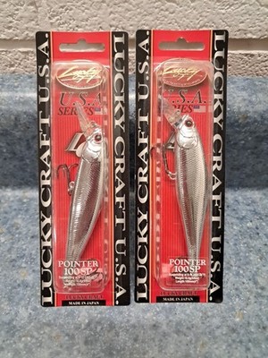 2 LUCKY CRAFT Pointer 100 OGs 5/8oz  100mm Luckycraft Suspending Jerkbait Rare!
