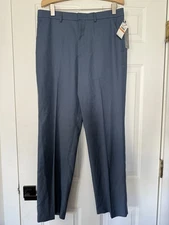 Perry Ellis Portfolio Pants Mens 33x32 Coastal Fjord Classic Fit Relaxed Leg