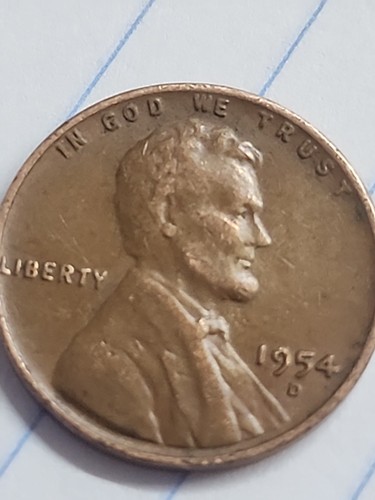 1954 D Wheat Penny, L on rim. - Picture 4 of 16