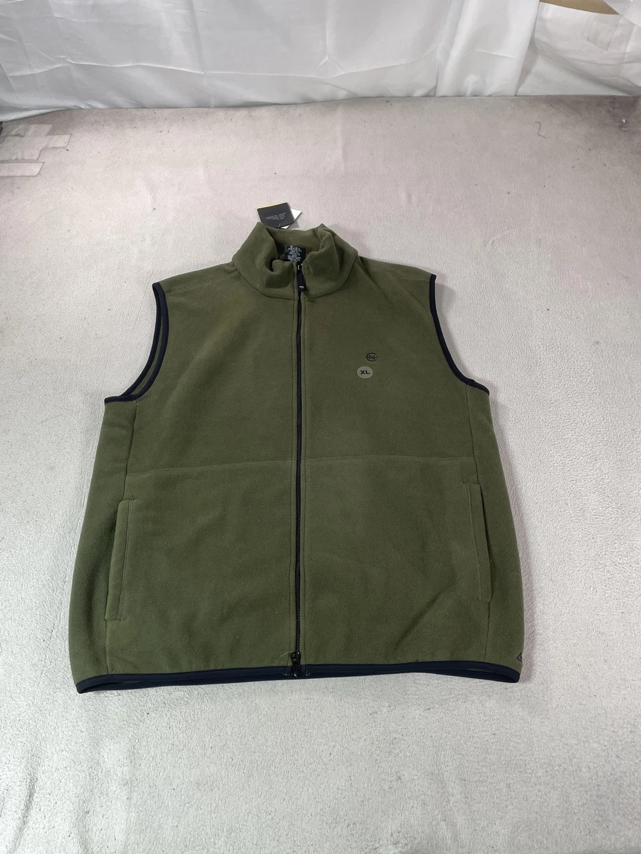 Nautica Competition Vest Mens XL Green Nautex Fleece Full Zip