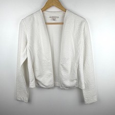 Esprit Womens White Textured Matelasse Open F...