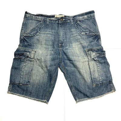 Ecko Unlimited Baggy Loose Fit Distressed Jean Denim Jorts Vintage 90s Y2K Unltd