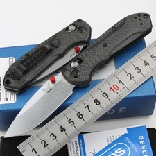 Carbon Fiber Handle Axis Lock Tactical Camping Hunting Folding Pocket Knife Us