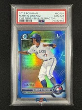 2022 Bowman Chrome Prospects Martin Gimenez Blue Refractor #BCP-97 /150 PSA 10