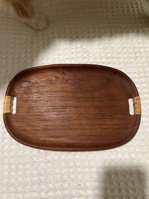 Oblong Mid Century Modern Wooden Tray MCM 12 