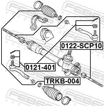 Fits FEBEST 0122-SCP10 STEERING ROD TOYOTA VITZ NCP1,SCP1 1999.01-200 ⭐UK Stock⭐