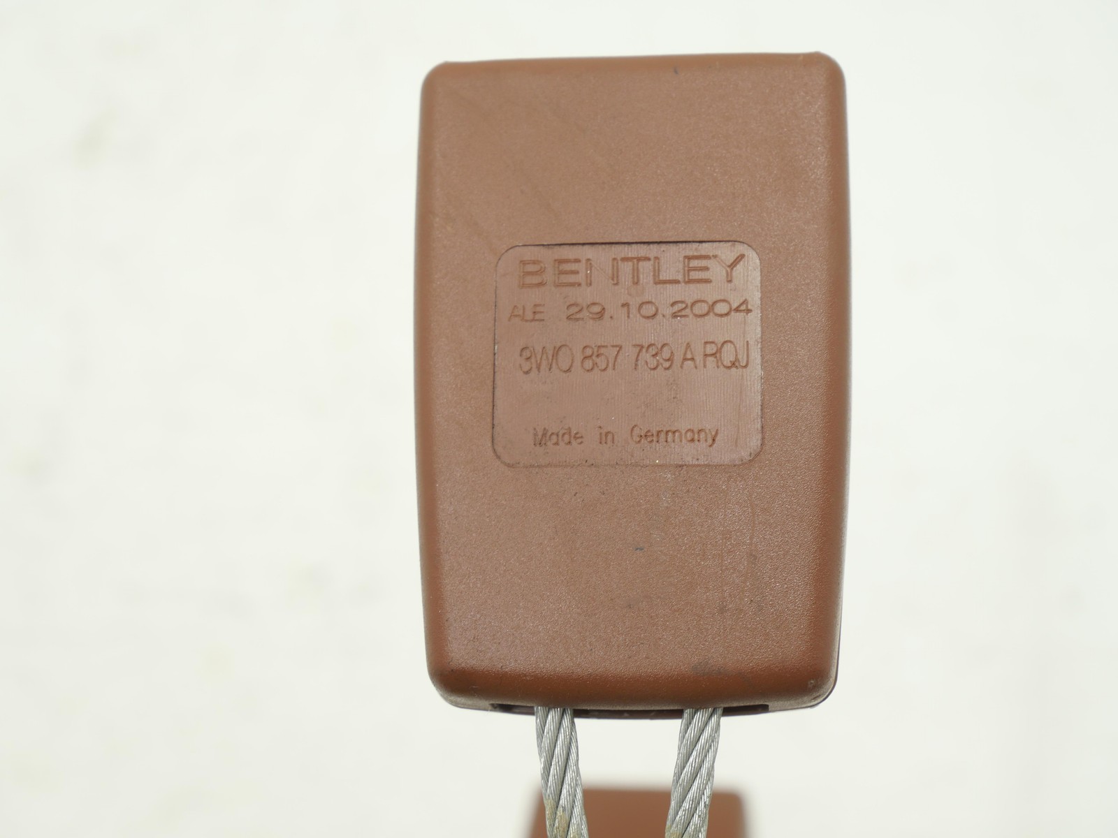 2005 Bentley Continental GT Rear Seat Belt Buckle Set LH/RH Saddle Brown 59k OEM