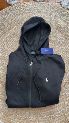 Polo Ralph Lauren Sweat à capuche homme noir zippé intégral logo manches longues - Photo 1/3