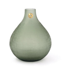 Dogale Vaso Verde rigato h 21cm by greggio