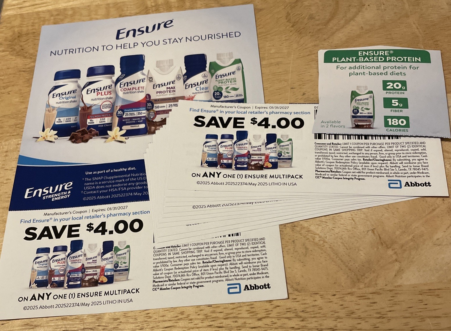 12 ~ $4 ENSURE  any (1)  multipack  coupon expire 1- 31-2027