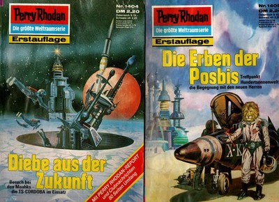 2 Perry Rhodan Hefte 1. Auflage - 1404 + 1405   *1988