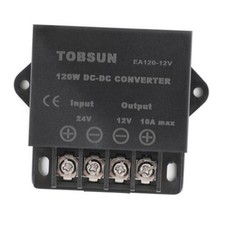 DC 24V to 12V Power Converter 120W Step Down Voltage Reducer DC 18V-32V 10A