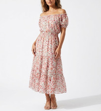Kate & Lily Cottagecore Smocked Floral Midi Dress 4