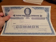1969 Pabst beer Brewing Company Stock Certificate Milwaukee Wis 