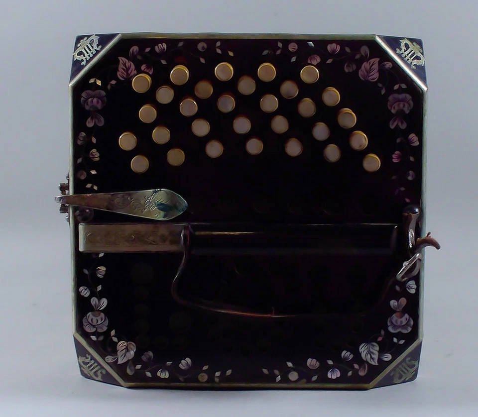 (REVISIÓN 1ª) Bandoneón F Brida Concertina Chemnitz-Sa C.F. Ulhig con estuche rígido Foto 3 de 4